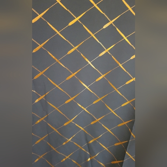 Slate Blue Silver Diamond Shaped Design 2XL Layered Bell 3/4 Sleeve - Picture 3 of 5